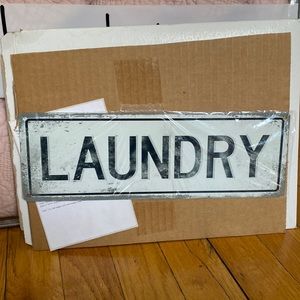 Laundry metal sign
